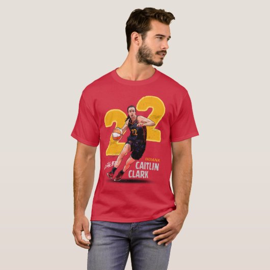 the dribble ball pose with 22 background t-shirt (Voorkant volledig)