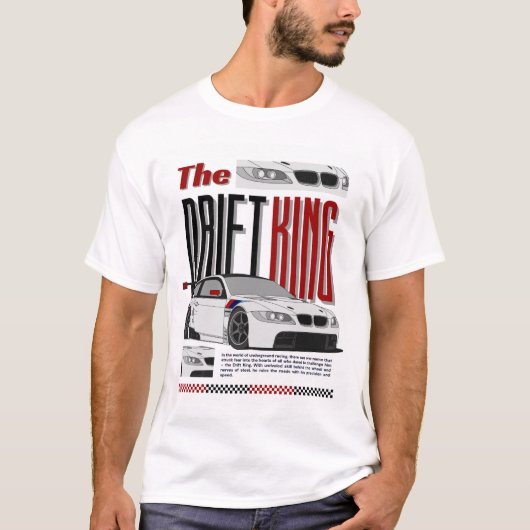 The Drift King - Meester van het ondergrondse race T-shirt (Voorkant)