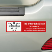 The Driftin' Outlaw Band - Bumpersticker (Op auto)