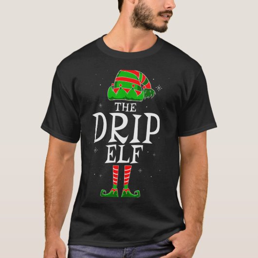 The Drip Elf Group Matching Family Christmas Swag  T-shirt (Voorkant)
