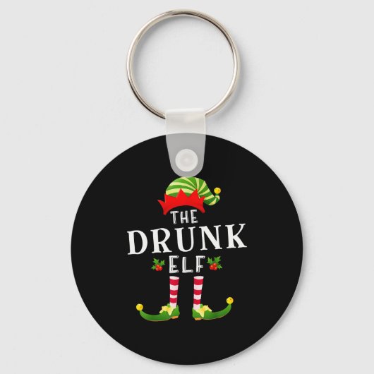 The Drunk Elf Christmas Matching Pajama Sleutelhanger (Voorkant)