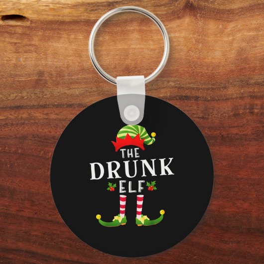 The Drunk Elf Christmas Matching Pajama  Sleutelhanger (Voorkant)