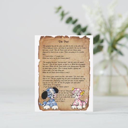 The Duel by Eugene Field briefkaart (Staand voorkant)