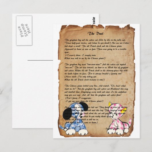 The Duel by Eugene Field briefkaart (Voorkant / Achterkant)