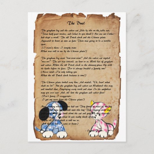 The Duel by Eugene Field briefkaart (Voorkant)