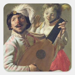 The Duet, 1628 Vierkante Sticker
