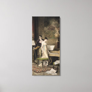 The Duet (mezzotint) Canvas Afdruk