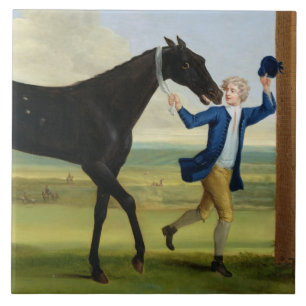 The Duke of Rutland's 'Bonny Black', c.1720 (olie Tegeltje