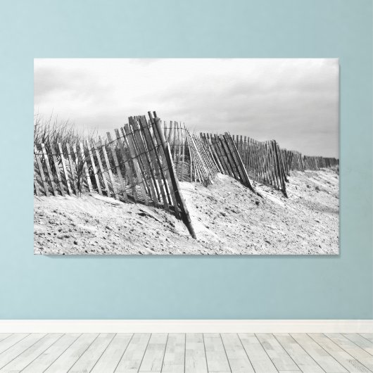 The Dune Fence Canvas Print (Insitu (Houten vloer))
