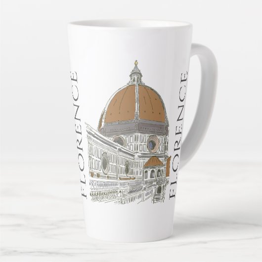 The Duomo Cathedral Florence Italy Pen and Ink Latte Mok (Rechterhoek)
