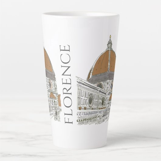 The Duomo Cathedral Florence Italy Pen and Ink Latte Mok (Voorkant)