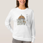 The Duomo Cathedral Florence Italy Pen and Ink T-shirt (Voorkant)