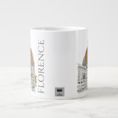 The Duomo Florence Italy Pen and Ink Illustration Grote Koffiekop (Voorkant)