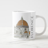 The Duomo Florence Italy Pen and Ink Illustration Grote Koffiekop (Rechts)