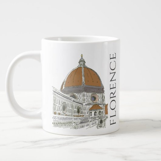 The Duomo Florence Italy Pen and Ink Illustration Grote Koffiekop (Links)