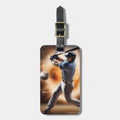 The Dust-Cloud Showdown: een pitcher's fury Bagagelabel (Voorkant verticaal)