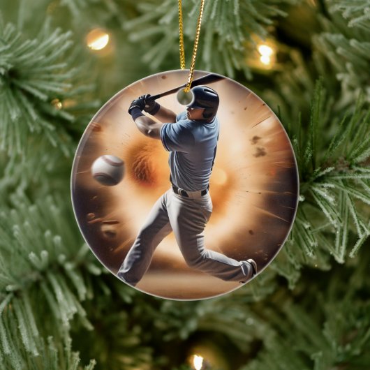 The Dust-Cloud Showdown: een pitcher's fury Keramisch Ornament (Boom)