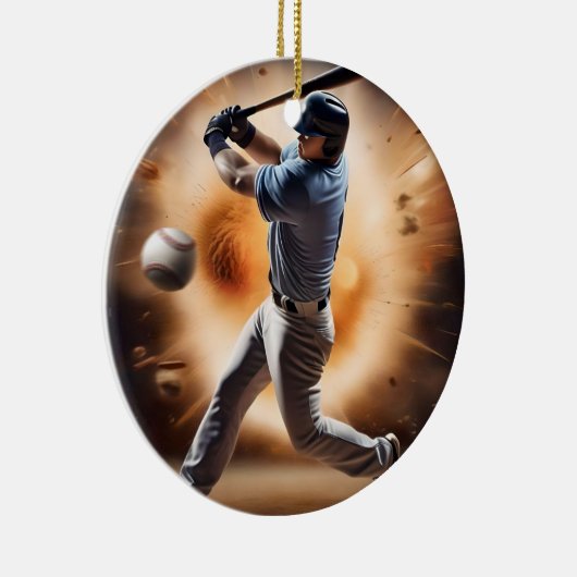 The Dust-Cloud Showdown: een pitcher's fury Keramisch Ornament (Rechts)