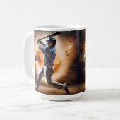 The Dust-Cloud Showdown: een pitcher's fury Koffiemok (Voorkant links)