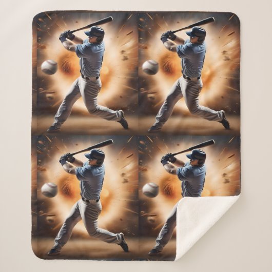 The Dust-Cloud Showdown: een pitcher's fury Sherpa Deken (Voorkant)