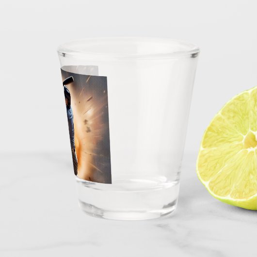 The Dust-Cloud Showdown: een pitcher's fury Shot Glas (Rechts)