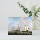 The Dutch East India Company Ships by Jacob van St Briefkaart (Staand voorkant)