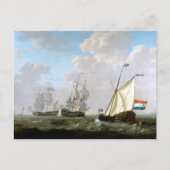 The Dutch East India Company Ships by Jacob van St Briefkaart (Voorkant)