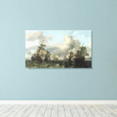 The Dutch Fleet of the India Company, 1675 Canvas Afdruk (Insitu (Houten vloer))
