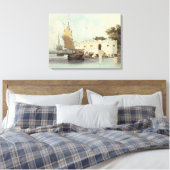 The Dutch Folly Fort of Canton (waterverf) Canvas Afdruk (Insitu (Slaapkamer))