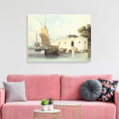 The Dutch Folly Fort of Canton (waterverf) Canvas Afdruk (Insitu (Woonkamer))