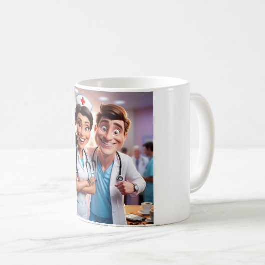 The Dynamic Duo: Mok voor verpleegkundigen en arts (Voorkant rechts)