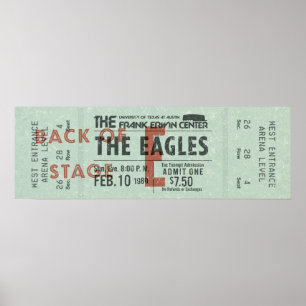 The Eagles-concertkaart – Vintage Rock Art Poster