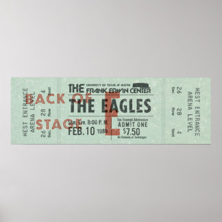 The Eagles-concertkaart – Vintage Rock Art Poster