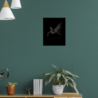 the early bird vat het spreekwoord worm-line art poster