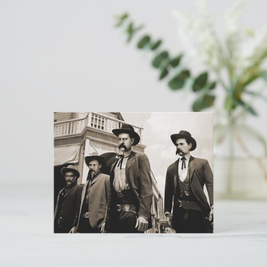 The Earps and Doc Holliday Tombstone Briefkaart (Staand voorkant)