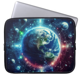 The Earth and Her Siblings on 15" Electronics Bag Laptop Sleeve