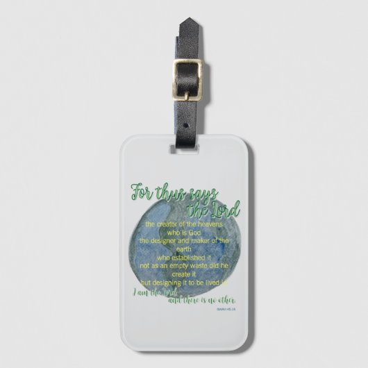 The Earth He Formed Bagagelabel (Voorkant (verticaal))