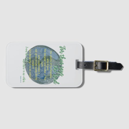 The Earth He Formed Bagagelabel (Voorkant (horizontaal))