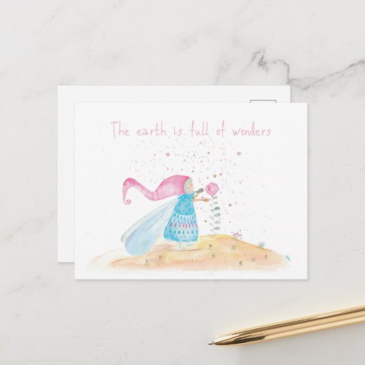 The earth is full of wonders briefkaart (Voorkant / Achterkant in situ)