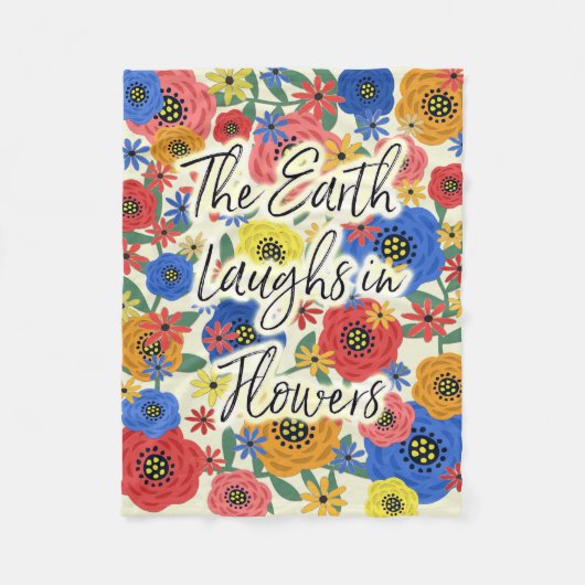 The Earth Laughs in Flowers Fleece Deken (Voorkant)