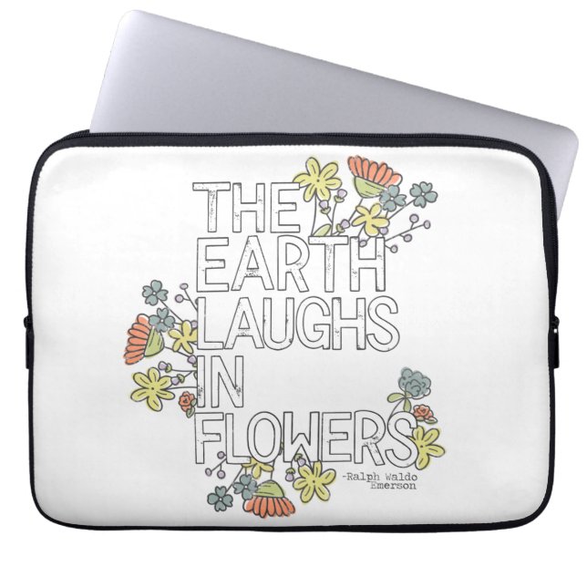 The Earth Laughs in Flowers Laptop Sleeve (Voorkant)