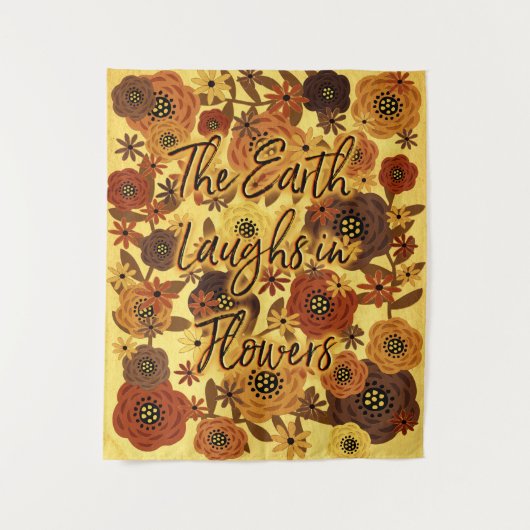 The Earth Laughs in Flowers Medium Wandkleed (Voorkant)
