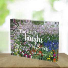 The Earth Laughs in Flowers Quote Floral Fotoblokken