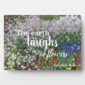 The Earth Laughs in Flowers Quote Floral Fotoplaat (voorkant)
