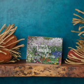 The Earth Laughs in Flowers Quote Floral Fotoplaat (Zijkant)