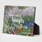 The Earth Laughs in Flowers Quote Floral Fotoplaat (Zijkant)