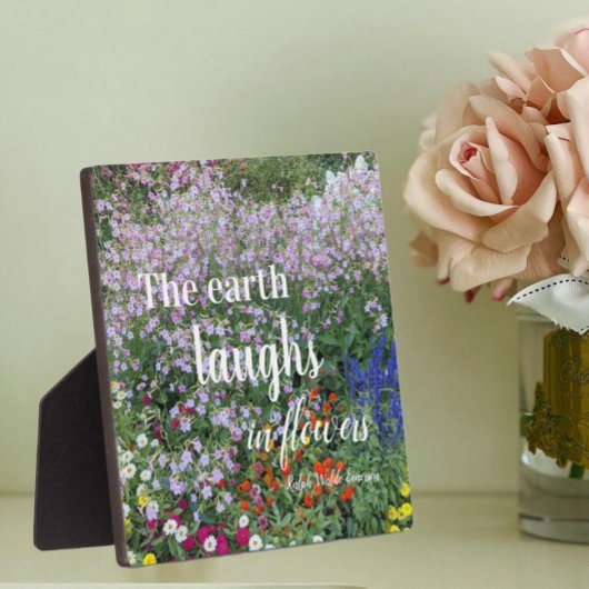 The Earth Laughs in Flowers Quote Floral Fotoplaat