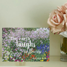 The Earth Laughs in Flowers Quote Floral Fotoplaat