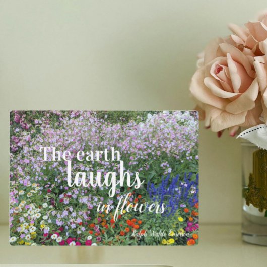 The Earth Laughs in Flowers Quote Floral Fotoplaat