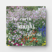 The Earth Laughs in Flowers Quote Floral Fotoplaat (Voorkant)